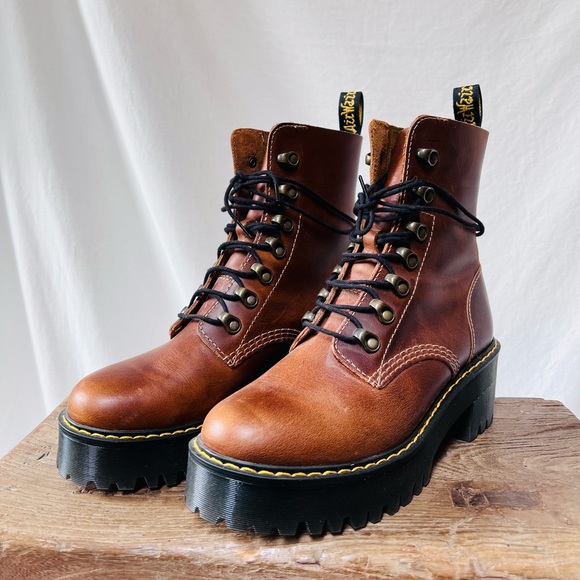 Dr. Martens Shoes Dr Martens Leona Lug Sole Platform Lace Up Boot